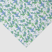 パウダーブルーに白い降雪花模様 薄葉紙 (詳細)