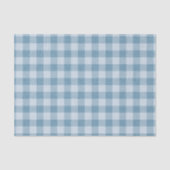 パウダーブルーのギンガムチェックのリネン質感 薄葉紙 (正面)