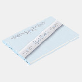 パウダーブルーのシンプルなゲストブック ゲストブック (コーナー)
