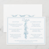 パウダーブルーのトワルドジュワイ ウェディングの詳細 封入 エンクロージャーカード (正面/裏面)