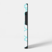 パウダーブルーのドット iPhoneケース (左側面)