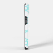パウダーブルーのドット iPhoneケース (右側面)