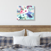 パウダーブルーの花 キャンバスプリント (インサイチュ (寝室))