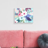パウダーブルーの花 キャンバスプリント (インサイチュ (リビング))