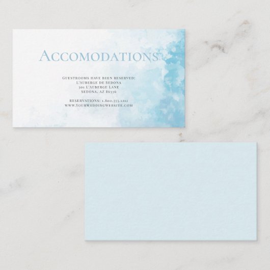 パウダーブルーウォーター洗剤 エンクロージャーカード (正面/裏面)