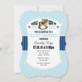 パウダーブルーカウボーイベビーシャワー招待状 招待状 (正面)