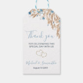 パウダーブルーカントリー結婚フィールド ギフトタグ (裏面)