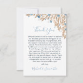 パウダーブルーカントリー結婚フィールド サンキューカード (正面)