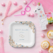 パウダーブルーカントリー結婚フィールド ペーパープレート (パーティー)