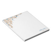 パウダーブルーコーンフラワーフィールドカスタム ノートパッド (アングル)