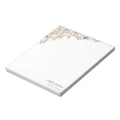 パウダーブルーコーンフラワーフィールドカスタム ノートパッド (回転)