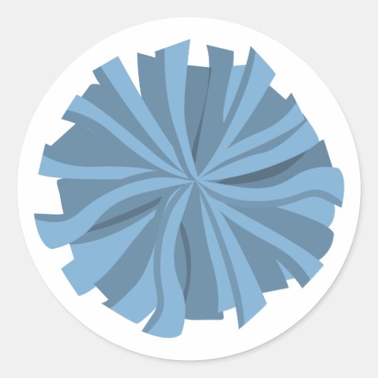 パウダーブルーチアリーダーpom pom ラウンドシール (正面)