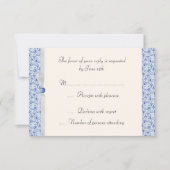 パウダーブルーフロレンチンRSVP 出欠カード (正面)