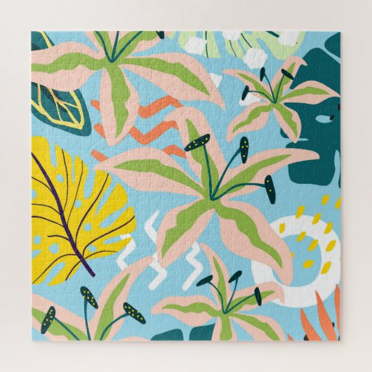 パウダーブルーフローラ ジグソーパズル (縦)