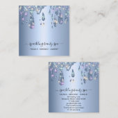 *～*パウダーブルーメタルドリップグリッターAP7  スクエア名刺 (正面/裏面)