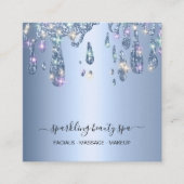 *～*パウダーブルーメタルドリップグリッターAP7  スクエア名刺 (正面)