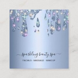 *～*パウダーブルーメタルドリップグリッターAP7  スクエア名刺