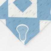 パウダーブルーラクロスパタアーガイルーン フリースブランケット (角)