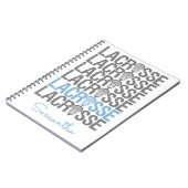 パウダーブルー動揺してラクロスワード ノートブック (左側)