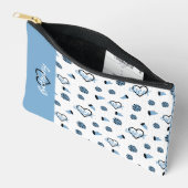 パウダーブルー応援ハート、ポムポンメガホン アクセサリーポーチ (見開き)
