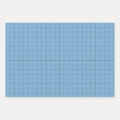 パウダーブルー応援ハート、ポムポンメガホン ラッピングペーパーシート (正面2)