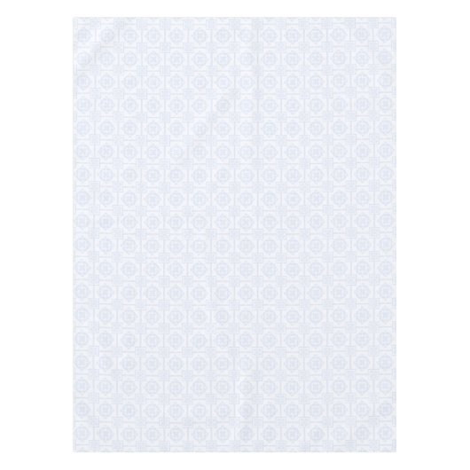 パウダーブルー竹アジア模様テーブルクロス | エレグ テーブルクロス (正面)