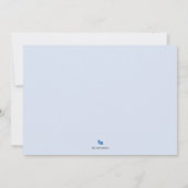 パウダーブルー誕生発表フォトカード 案内状 (裏面)