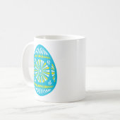 パウダーブルー飾イースター卵 コーヒーマグカップ (正面左)