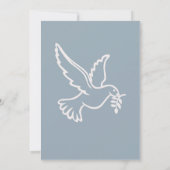 パウダーブルー鳩の確認 招待状 (裏面)