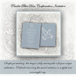 パウダーブルー鳩の確認 招待状