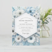 パウダーブルー アネモネ ウェディング 招待状 (スタンド正面)