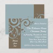 パウダーブルー リバース スワール カスタム インビテーション (正面/裏面)