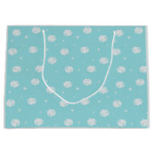 パウダーブルー – 雲の抱き枕 ラージペーパーバッグ (正面)