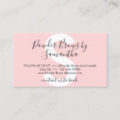 パウダーブローでアフターケアアドバイスを避ける 名刺 (正面)