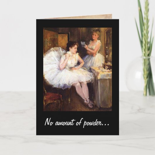 パウダーユーモアの量がないヴィンテージ誕生日 カード (正面)