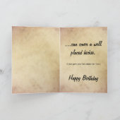 パウダーユーモアの量がないヴィンテージ誕生日 カード (内部)