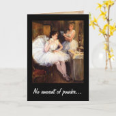 パウダーユーモアの量がないヴィンテージ誕生日 カード (黄色い花)