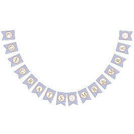 パウダーラベンダー金ゴールドフローラエレガモダンントウェディング バンティングフラッグ