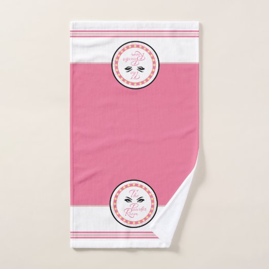 パウダールーム（ピンク）ハンドタオル ハンドタオル (ハンドタオル)