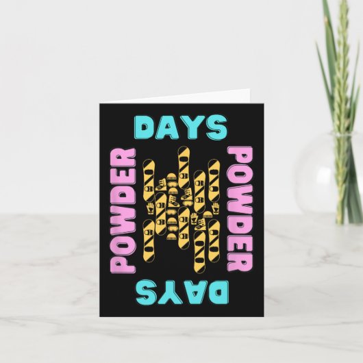 パウダー日スノーボーディングパークスキーリフトアウトドア カード (正面)