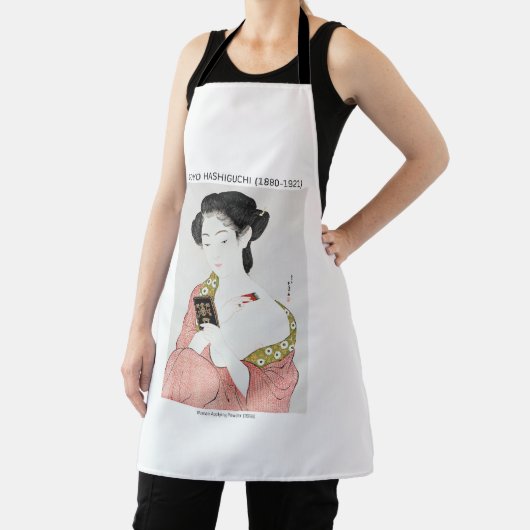 パウダ日本のーを塗る女性 – Goyo Hashiguchi エプロン (インサイチュ)