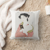 パウダ日本のーを塗る女性 – Goyo Hashiguchi クッション (ブランケット)