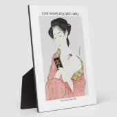 パウダ日本のーを塗る女性 – Goyo Hashiguchi フォトプラーク (側面)
