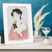パウダ日本のーを塗る女性 – Goyo Hashiguchi フォトプラーク (側面)