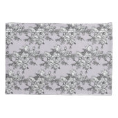 パウダ色彩の鮮やかーピンクの白いバラ 枕カバー (裏面)