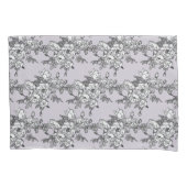 パウダ色彩の鮮やかーピンクの白いバラ 枕カバー (正面)