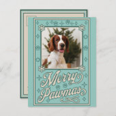 パウメリーマスペットフォトクリスマスホリデーカード シーズンポストカード (正面/裏面)