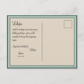 パウメリーマスペットフォトクリスマスホリデーカード シーズンポストカード (裏面)