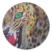 パウラ・ライリーによるヒョウのステッカー