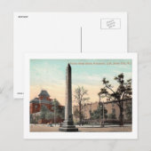 パウルスフックバトルモニュメントジャージーシティNJヴィンテージ ポストカード (正面/裏面)